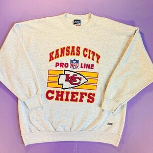 Vintage 90s Kansas City Chiefs Crewneck Sweatshirt BIKE Athletic NFL Pro Line